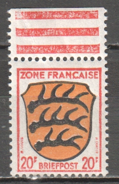 Alliierte Besetzung (Französische Zone) 0008 ** - 1945